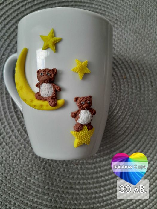 Ръчно изработени чаши с полимерна глина FIMO