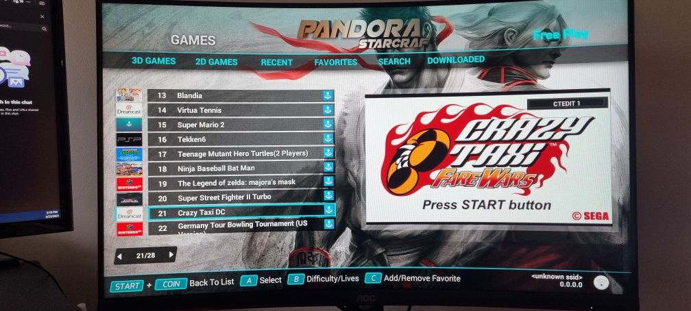 Retro Console game, Pandora ESports Box ретро конзолна игра