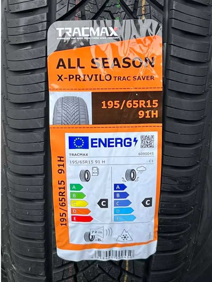 Всесезонни гуми TRACMAX 195/65 R15 91H  нов ДОТ 195/65/15 , 1956515