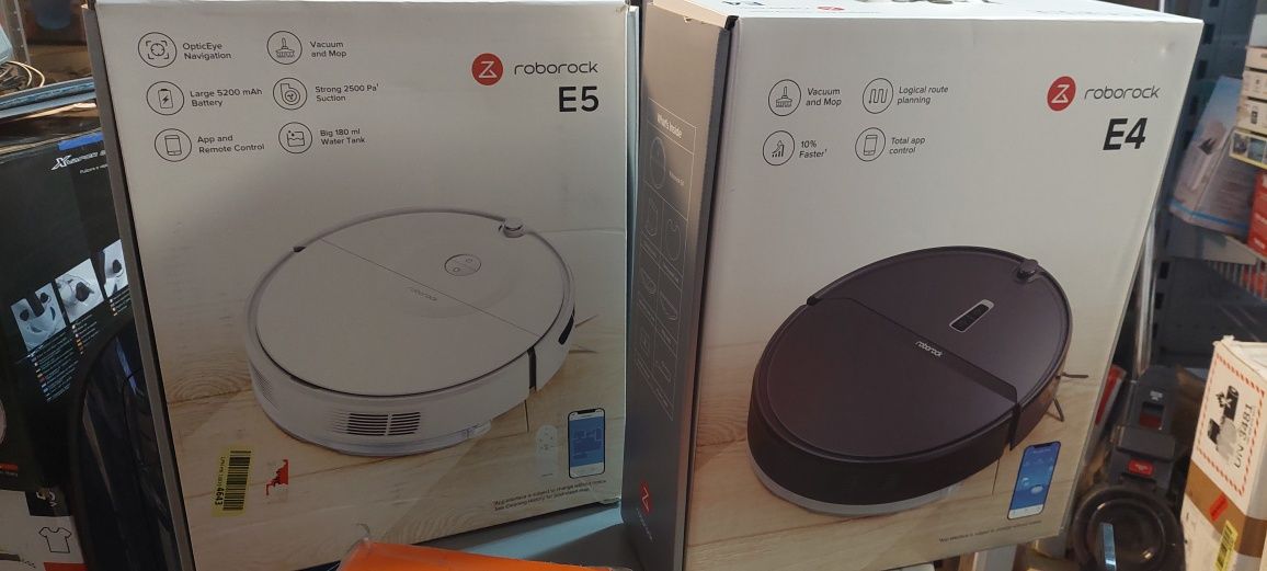 Робот прахосмукачка Roborock E5 c Моп, Wi-Fi 5200mAh