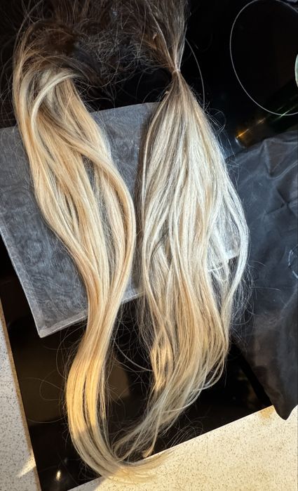 100% ЕСТЕСТВЕНА СЛАВЯНСКА КОСА - Кератинови кичури омбре