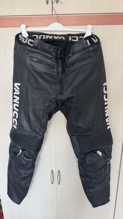 Pantaloni moto vanucci piele naturala touring motocicleta cu protectii