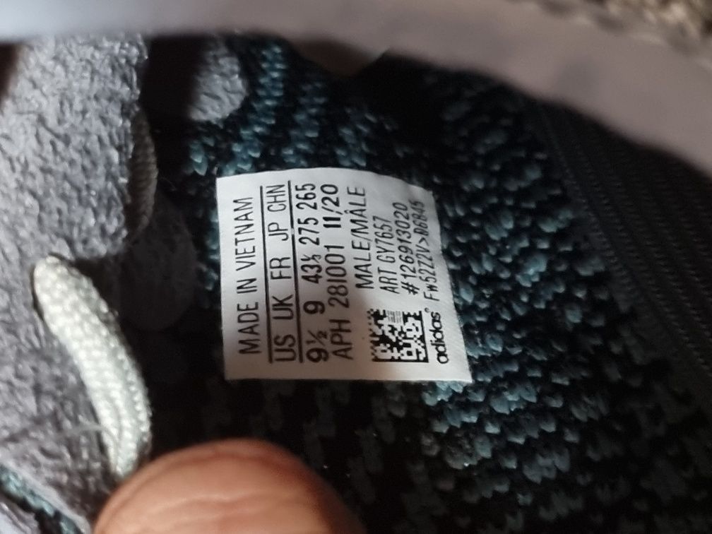 43 1/3 yezzy boost 350 v2 ash blue