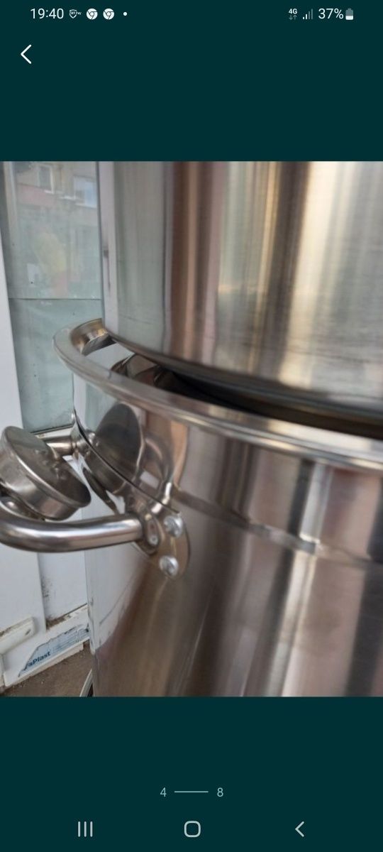 Oală inox cu capac 140 L +Ofertă 489 lei  14 L /20/30/39/50/68/9