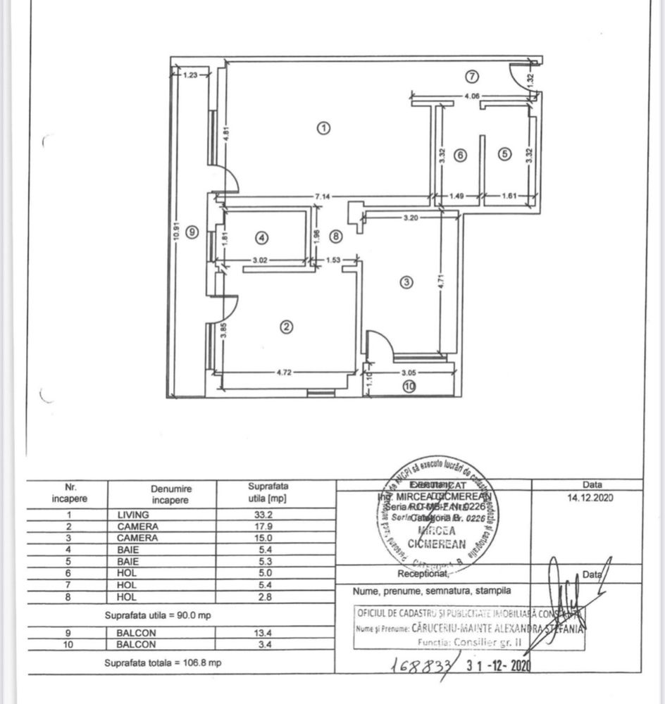 Apartament 3 camere Tomis plus