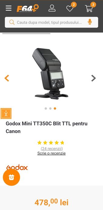 Blitz Godox TT350c, transmiter TTL-XPRO-C, [TT685ii - vandut]