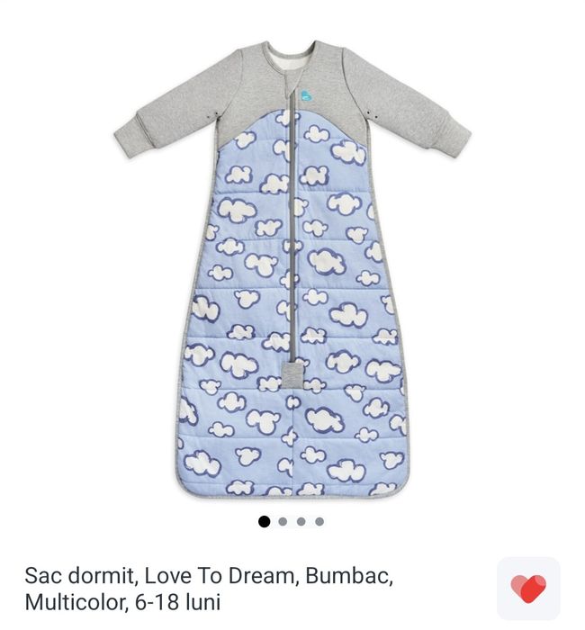 Sac dormit, Love To Dream, Bumbac, Multicolor, 6-18 luni