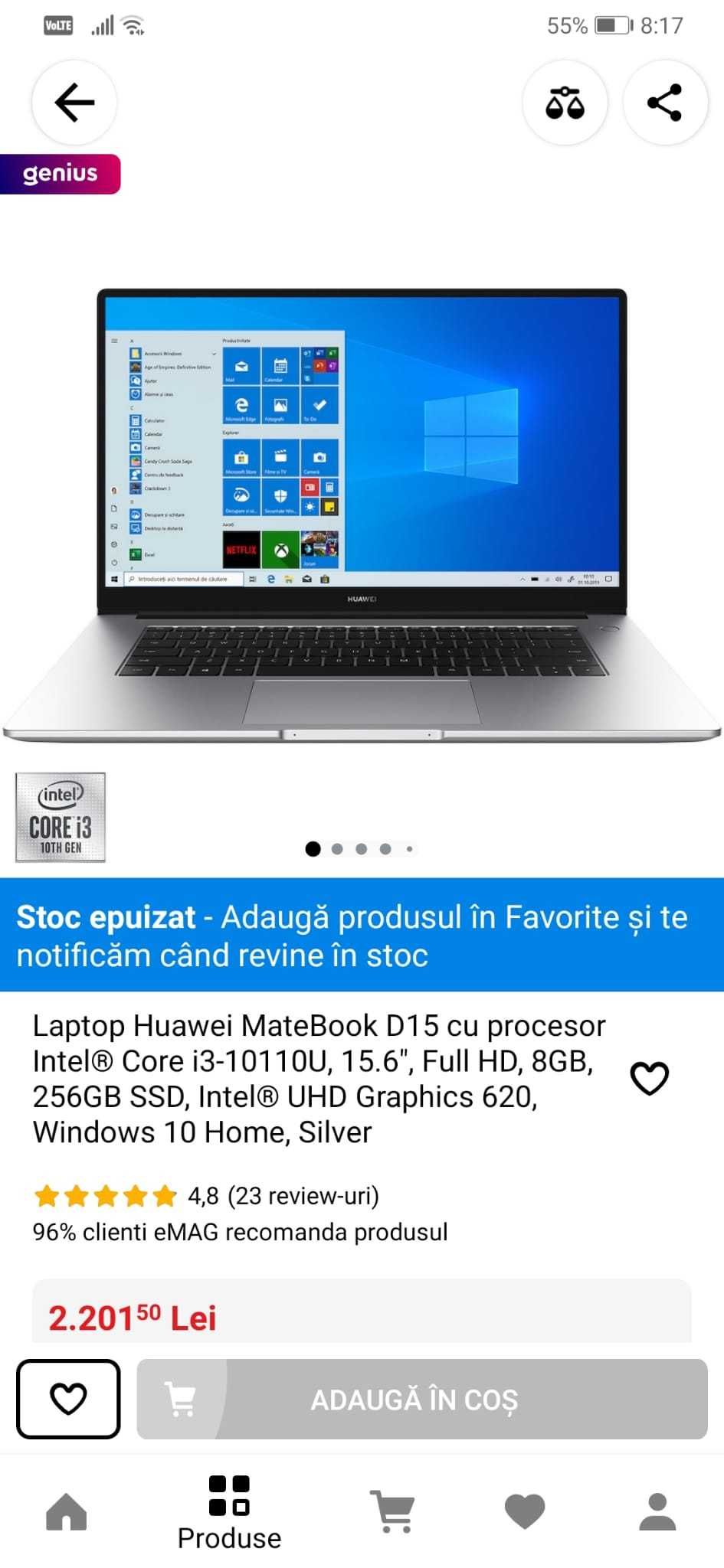 NOU: HUAWEI MATEBOOK D15 laptop/notebook