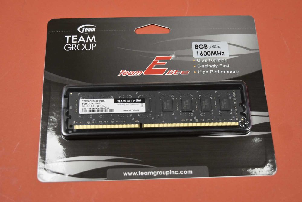 Памет Team Group Elite DDR3 - 8GB, 1600 mhz,