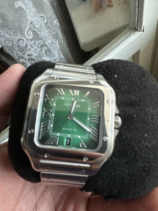 Часы механические cartier santos green