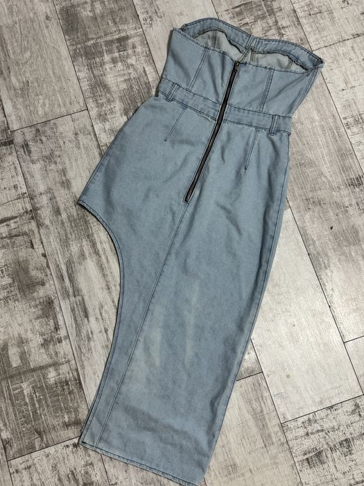 Асиметрична дънкова рокля- Нова!