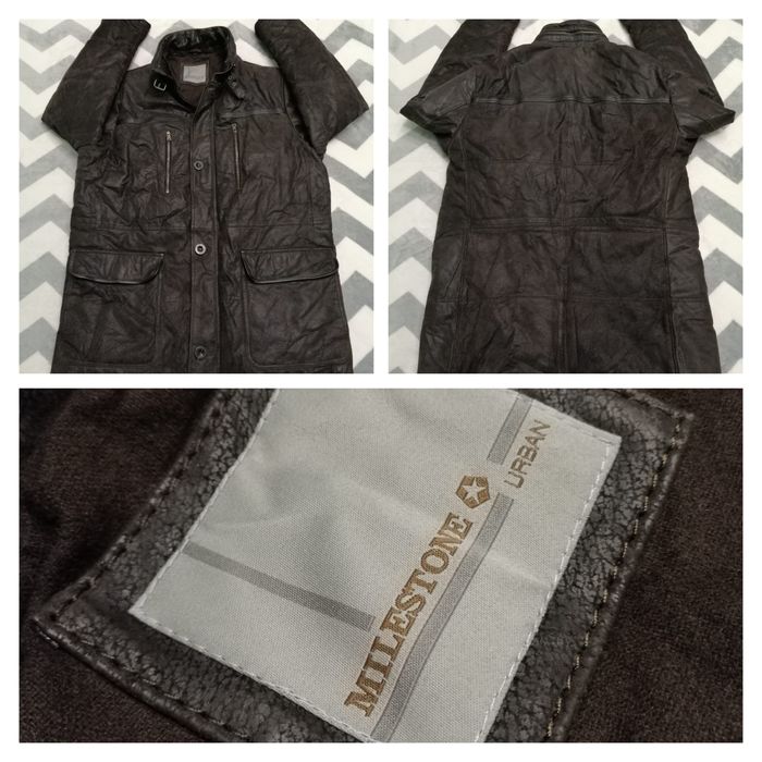 MILESTONE geacă XXL bărbați TOP originală PIELE | transport GRATUIT‼️