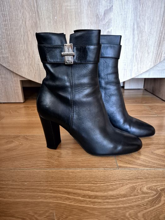 Botine piele negre  Anna Cori