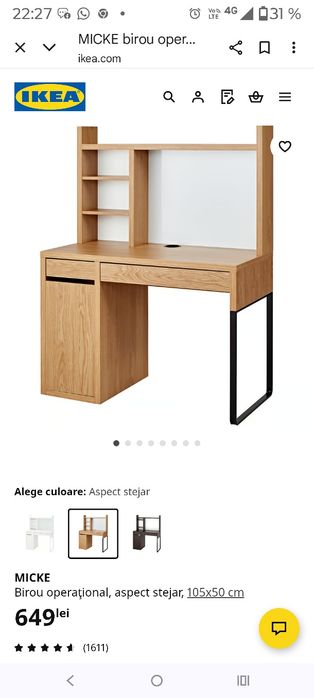 Birou copil cu sertare