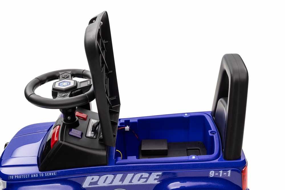 Masinuta copii fara pedale Nichiduta Police Blue cu megafon