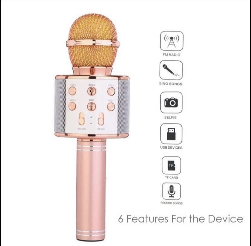 Microfon Wireless Karaoke cu bluetooth si boxa incorporata