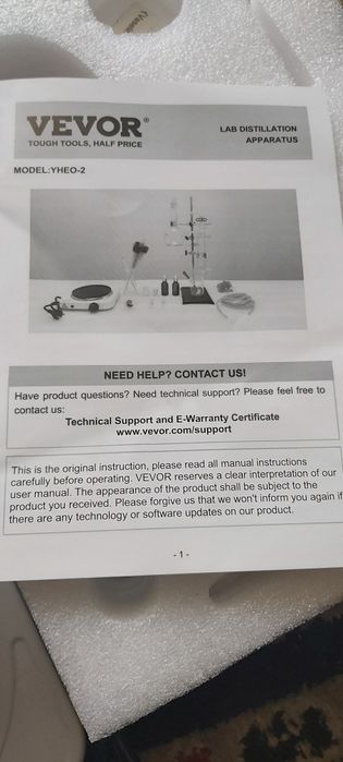 Distilator de uz casnic pentru uleiuri esentiale VEVOR YHEO-2, Putere