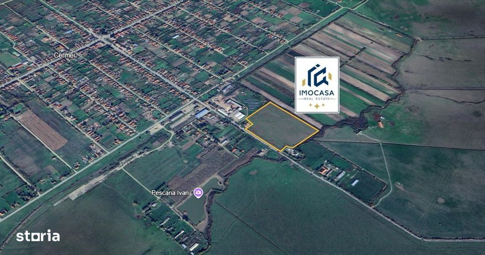 De vanzare Teren intravilan 46.336 mp Cermei Arad, FS DJ793 utilități