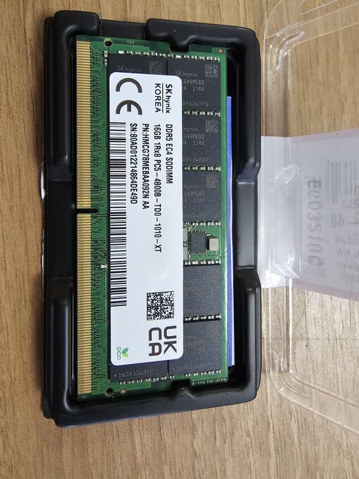 DDR5 для ноутбуков  SoDimm  16GB Hynix 4800 ECC