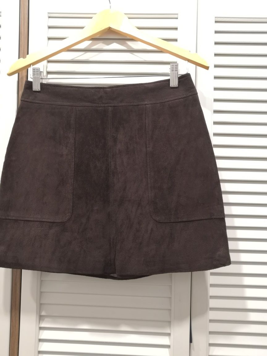 Велурена къса пола, H&M, размер 38