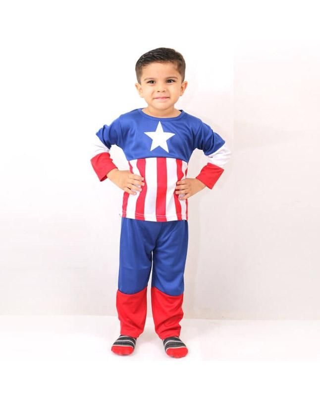 Costum Captain America pentru copii marime M, 5 - 7 ani