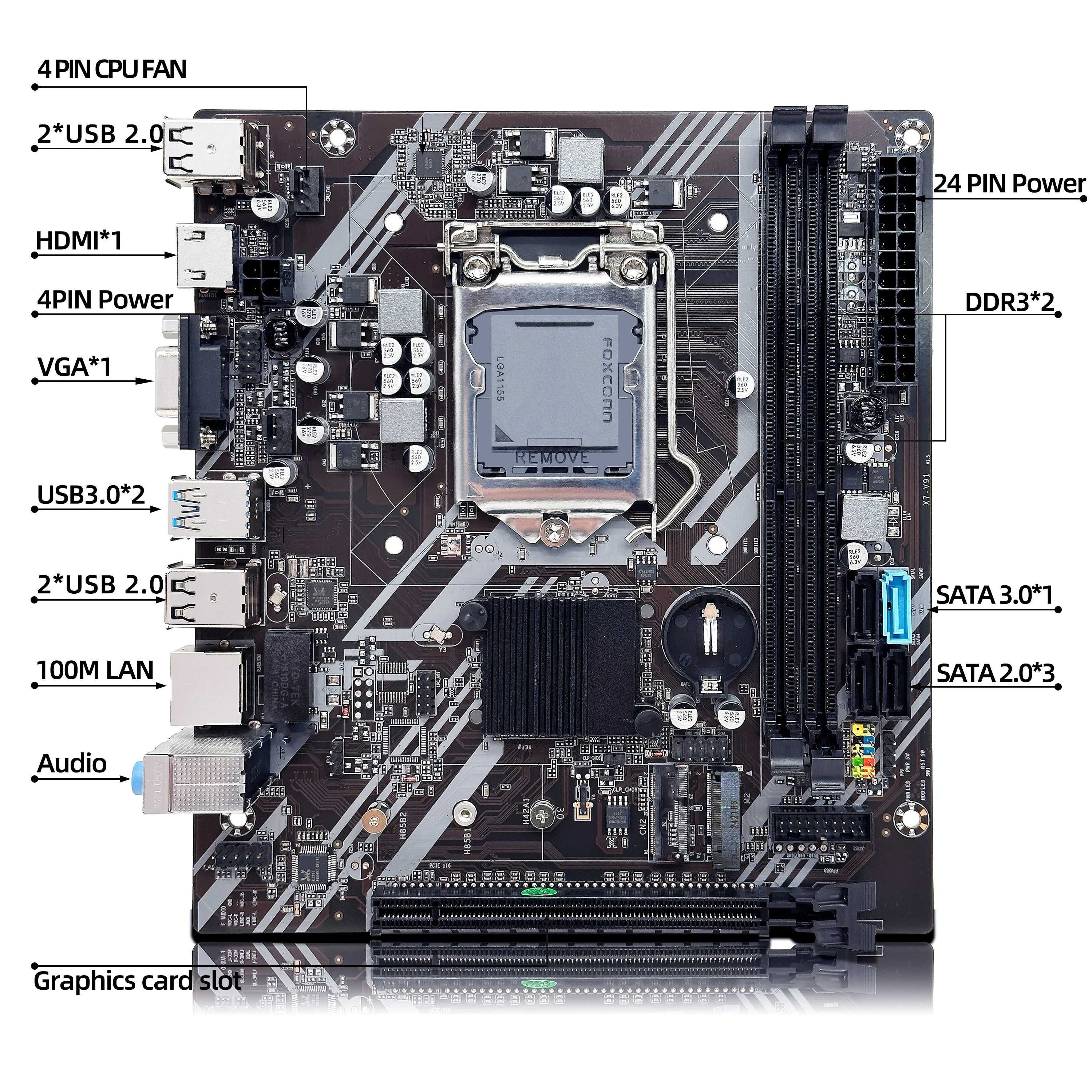 Дъно Дънна платка ZSUS B75 1155 DDR3 M.2 NVMe / PCIe SSD