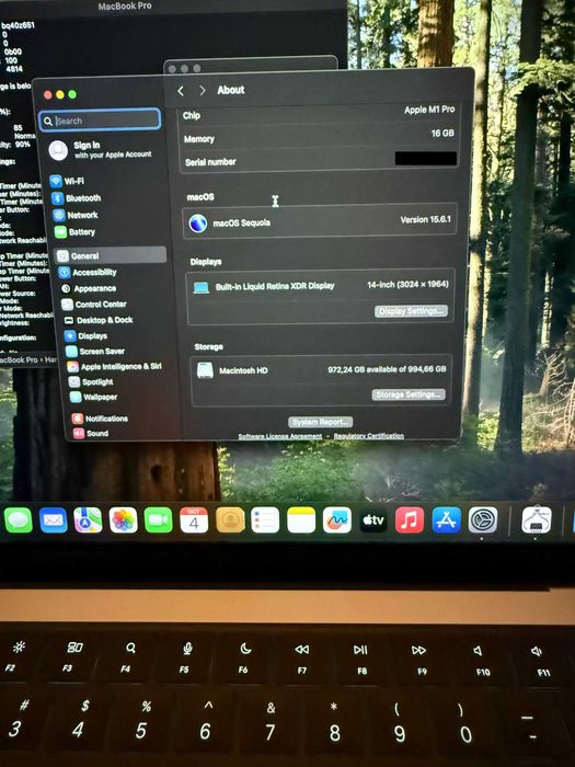 Macbook Pro 14 inch 2021 M1 (16 GB ; 1 TB)