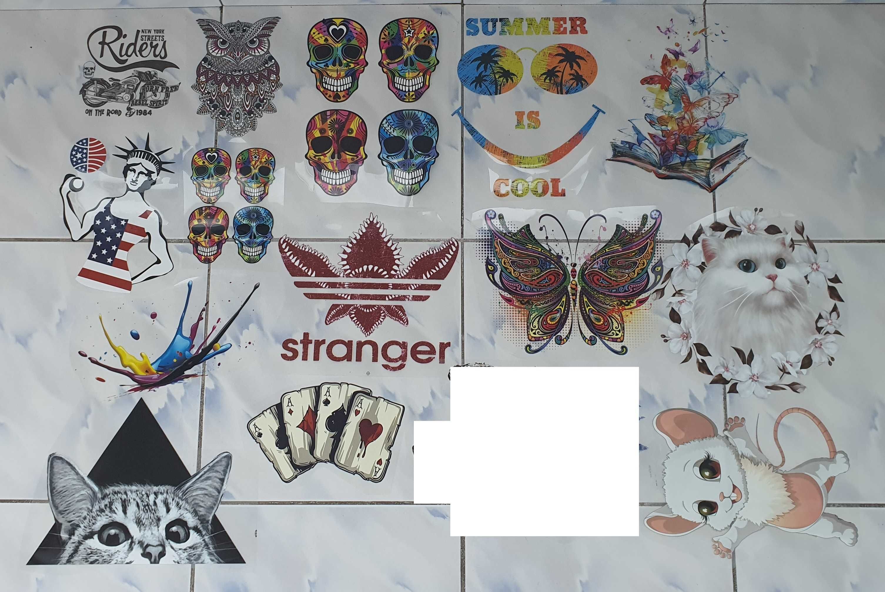 sticker aplicabil pe tricou, material textil