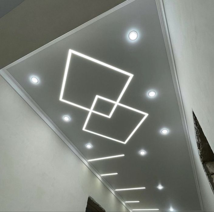 Натяжной потолок 1200 тг натяжные потолки кермелі төбелер