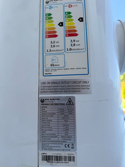 Aer conditionat portabil EAS ELECTRIC ETP12