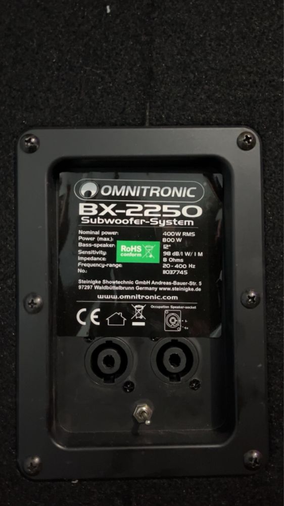 Soobwofer omnitronic BX-2250