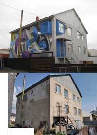 Художник суретші мурал маляр покраска фасад дома