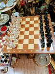 Старинен шах,с будистки фигури!