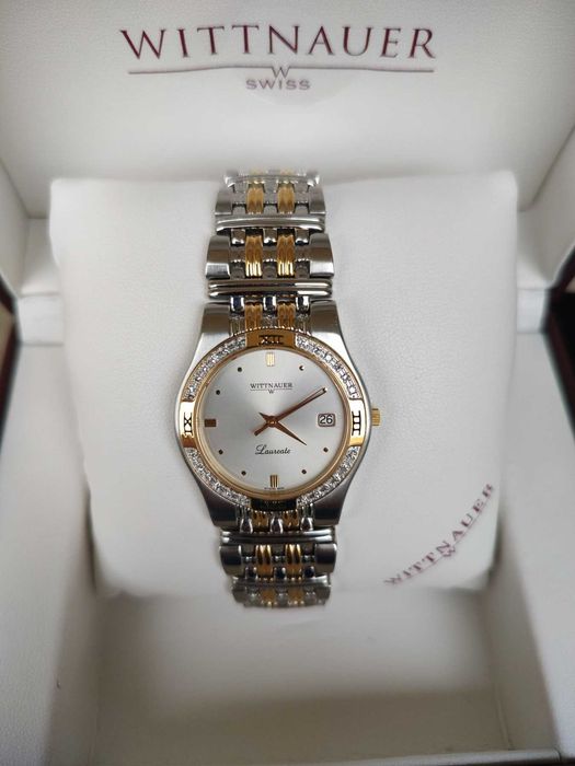 Швейцарски дамски часовник с диаманти - Wittnauer Laureate