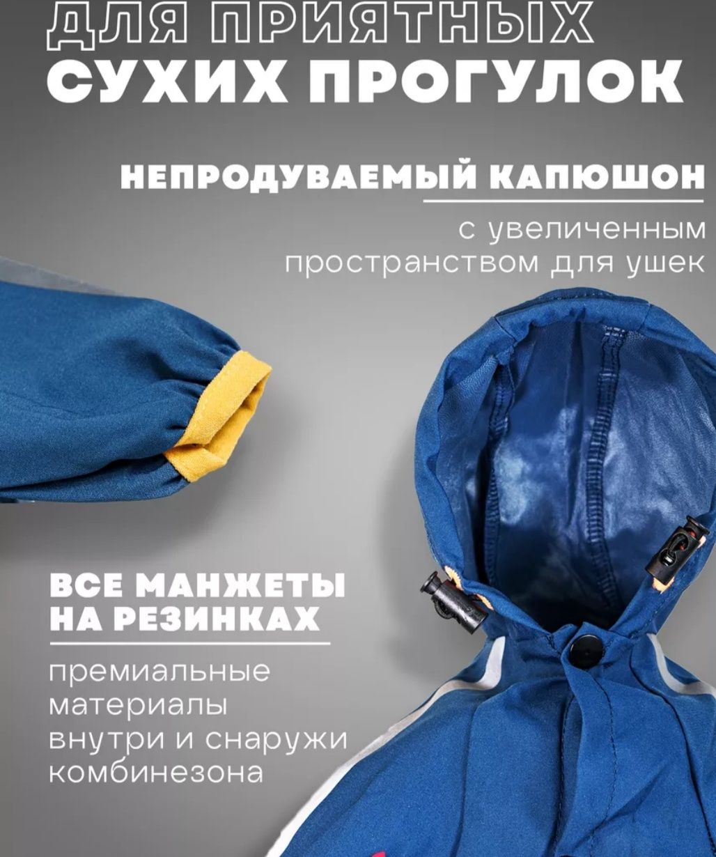 Продам Дождевик-плащевку для собак и щенков 3XL, синий, с капюшоном