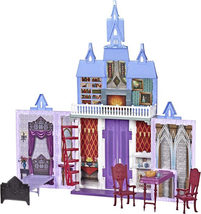 Disney Frozen 2 Замък Два Етажа Сгъваем замък АРЕНДЕЛ за Носене Hasbro