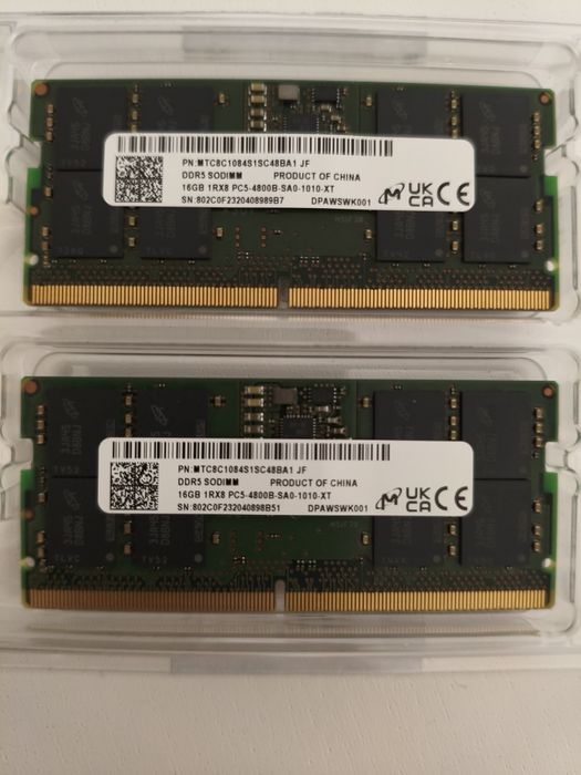 Memorie laptop, 32 GB, DDR5, 4800 MT, Dual Channel , Micron