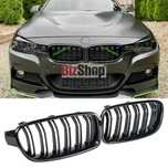 Grile Duble Centrale BMW Seria 3 F30 F31 2012-2018 Negru Lucios