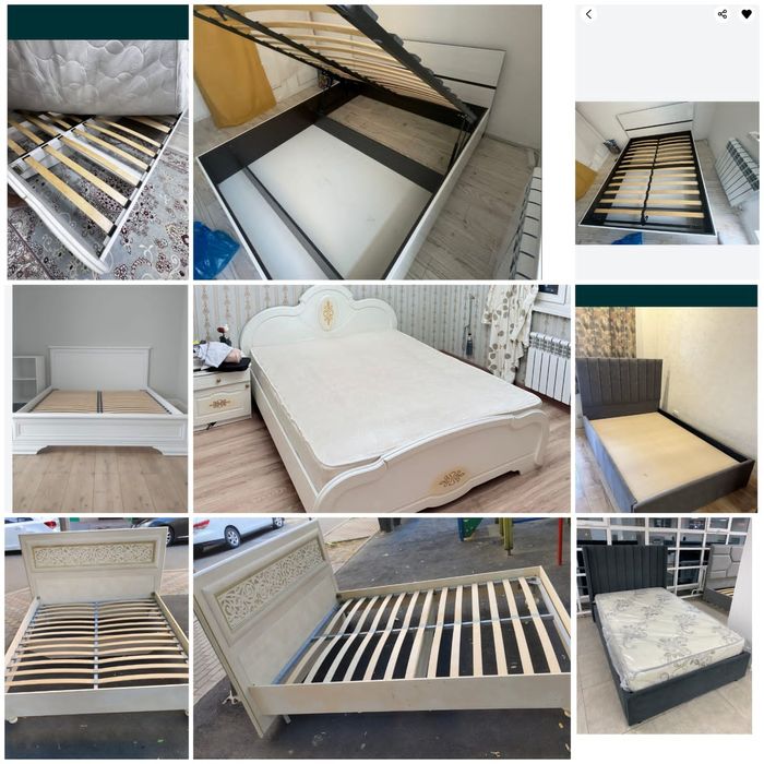 Кровать двухспальная 200х180.200х160. 4шт