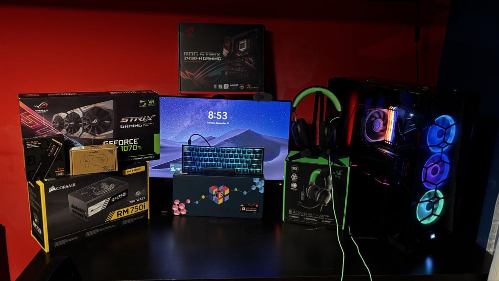 Setup gaming / streaming complet - PC + Monitor 240hz + periferice