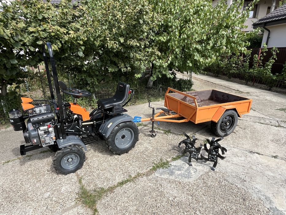 Tractoras EvoTools diesel nou cu remorca
