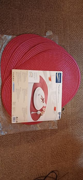 suport farfurii Placemats 4 buc. roșii