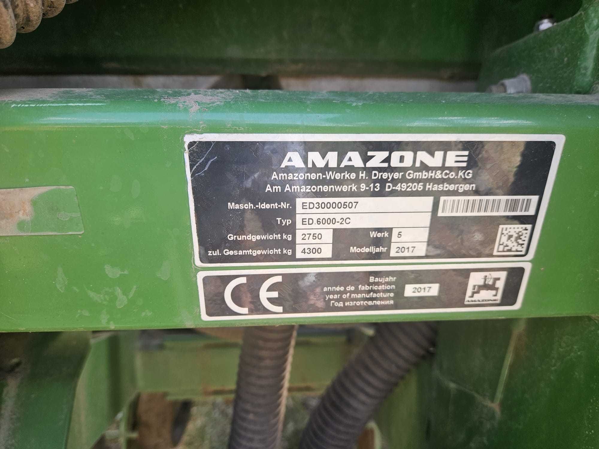 Semănătoare Amazone ED 6000-2C Special, 2017, unic proprietar