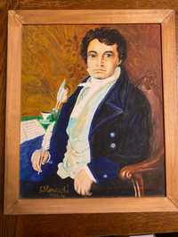 Vand tablou pictat Ludwig van Beethoven antic