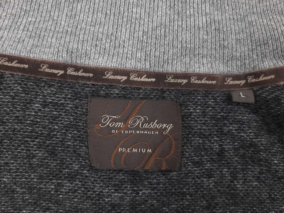 Tom Rusborg - Мъжко плетено яке от 100% кашмир размер M-L