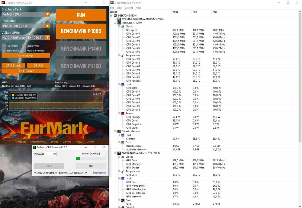 PC Gaming i5-10400F, GeForce GTX 1070 Ti GAMING 8GB, 16 gb RAM