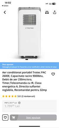 Aer conditionat portabil Trotec PAC 2600 E