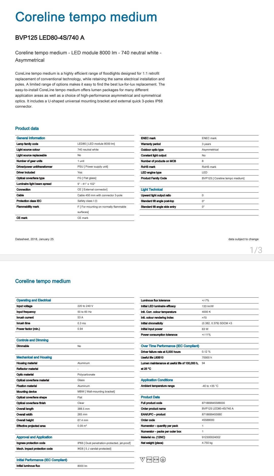 Proiector Philips Coreline Tempo Medium