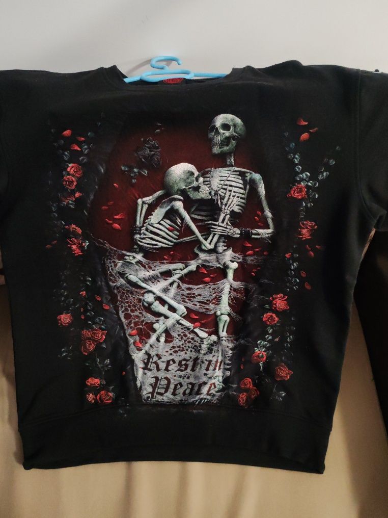 Spiral Direct - Rest in Peace - Laceup Sleeve Gothic Top