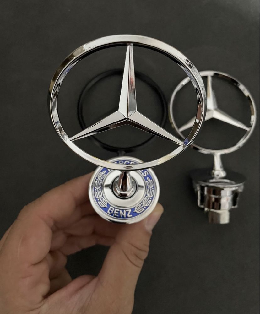 Emblema stema Mercedes stea metal ridicată neagra C E S Class